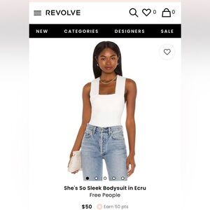 Intimately Free People She’s So Sleek Bodysuit in Ecru